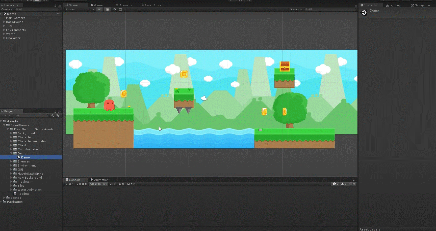 2D платформер в Unity